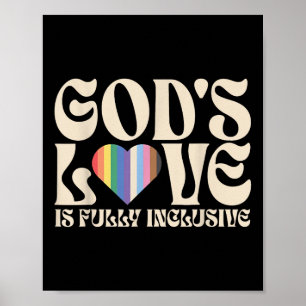 Affiche L'amour de Dieu est pleinement inclusif chrétien L