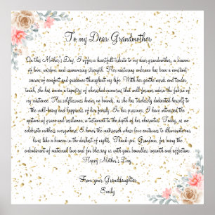Affiche L'amour de grand-mère : hommage à grand-mère pour 