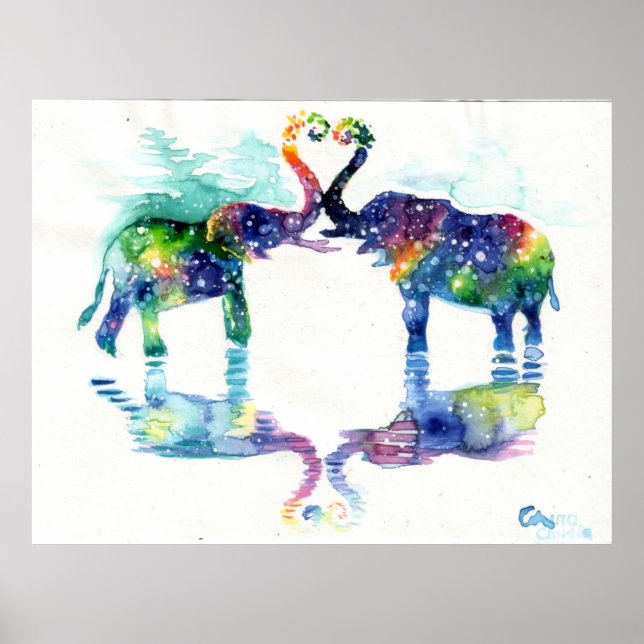 Affiche L'amour des éléphants (Devant)