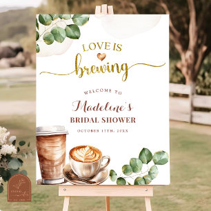 Affiche L'amour du café brasse l'Affiche de bienvenue Fête