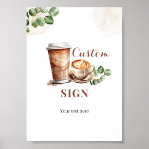 Affiche L'amour du café est en train de brasser le signe d