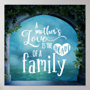Affiche L'amour d'une mère est le coeur d'une famille