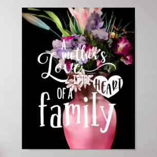 Affiche L'amour d'une mère est le coeur d'une famille