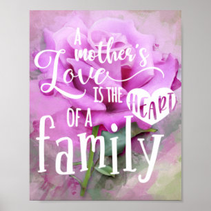 Affiche L'amour d'une mère est le coeur d'une famille