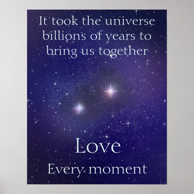 Affiche L'amour écrit dans les étoiles Paroles sentimental (Devant)