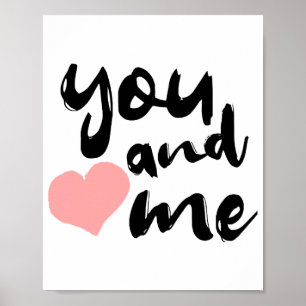 Affiche L'amour en deux mots Vous et moi.