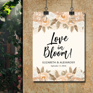 Affiche L'amour en fleur de fleurs de fleurs de fleurs Mar