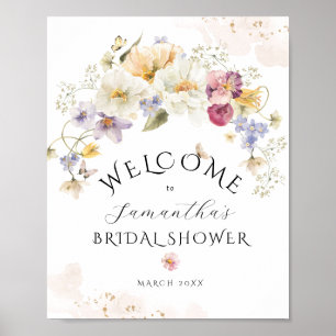 Affiche L'amour en fleurs Fleurs sauvages Mariage rustique