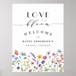 Affiche L'amour en fleurs Mariage Floral Printemps Été