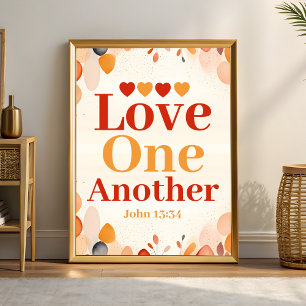 Affiche L'amour entre Boho Christian Wall Art imprimé