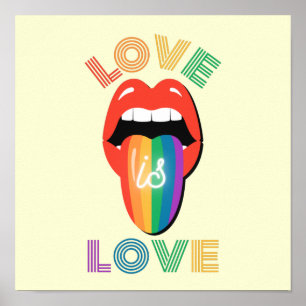 Affiche L'amour est amour Amusant Colorful LGBTQ Pride Moi