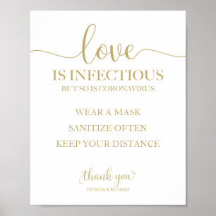 Affiche L'amour est contagieux mais le coronavirus aussi J