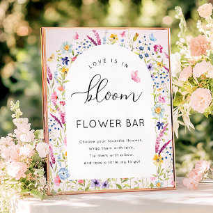 Affiche L'amour est dans la barre de fleurs en fleur