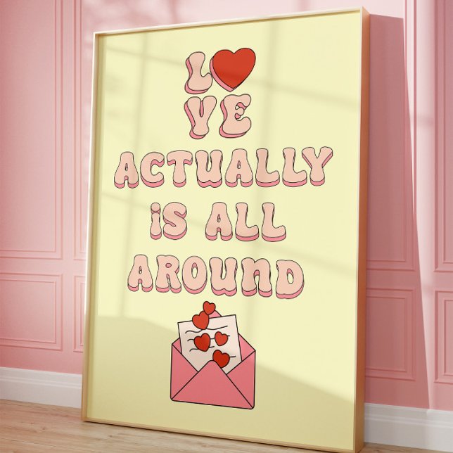 Affiche L'amour est dans l'air, citation rétro, esthétique (Créateur téléchargé)
