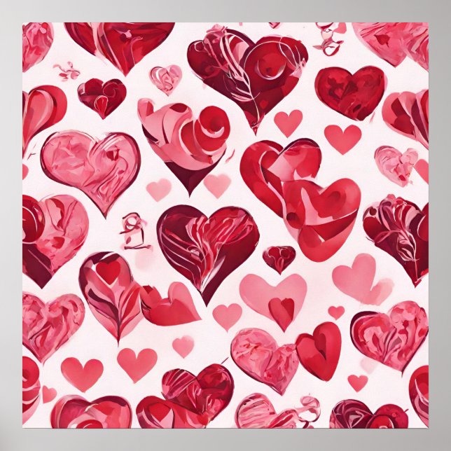 Affiche L'amour est dans le design Air- coeur (Devant)