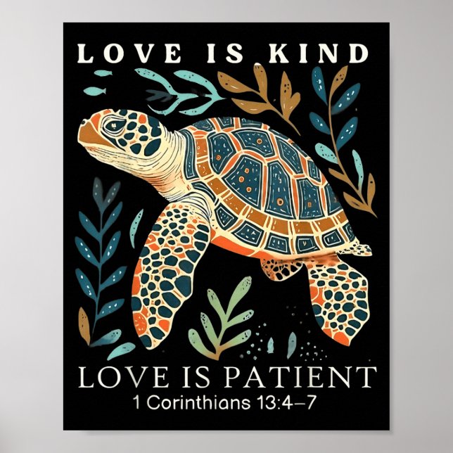 Affiche L'amour est doux l'amour est patient 1 corinthiens (Devant)