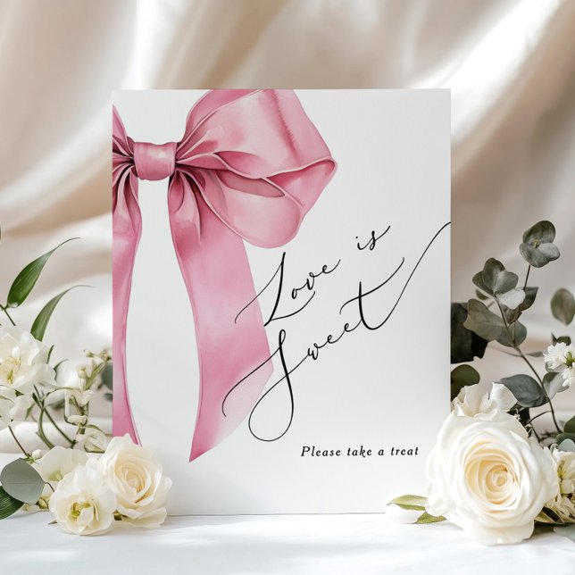 Affiche L'amour est doux Mariage au nœud rose script (Créateur téléchargé)