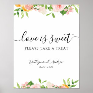 Affiche L'amour est doux, prenez donc une friandise