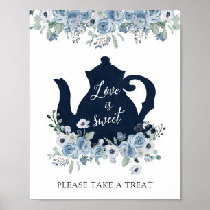 Affiche L'amour est doux Prenez un goûter Mariage Thé Show