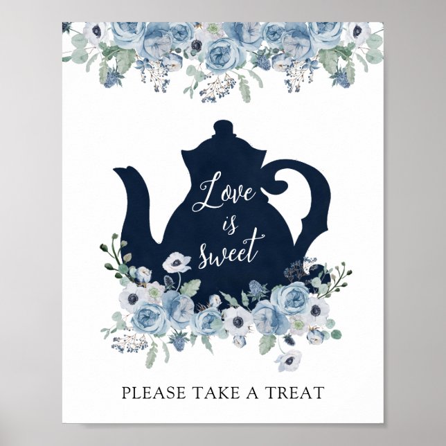 Affiche L'amour est doux Prenez un goûter Mariage Thé Show (Devant)