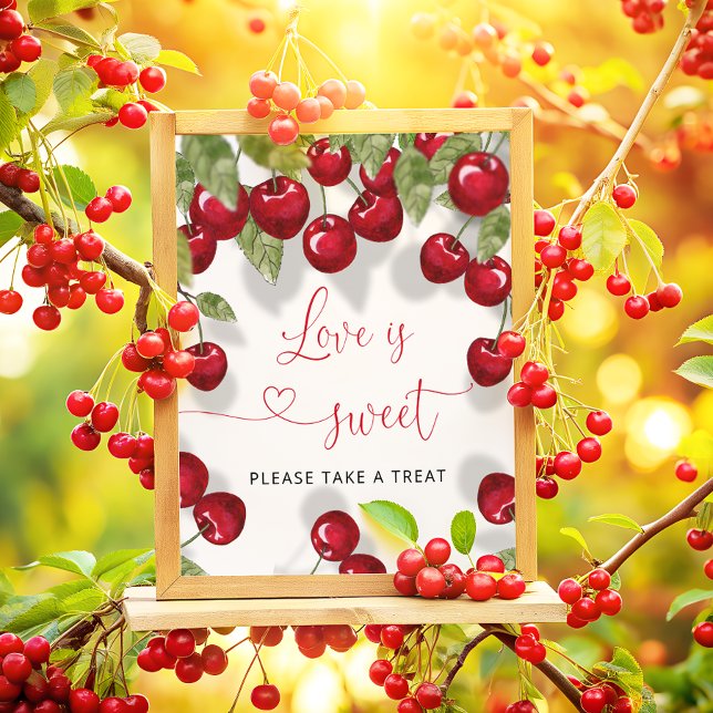 Affiche L'amour est doux Prenez une Fête des mariées de tr (Créateur téléchargé)