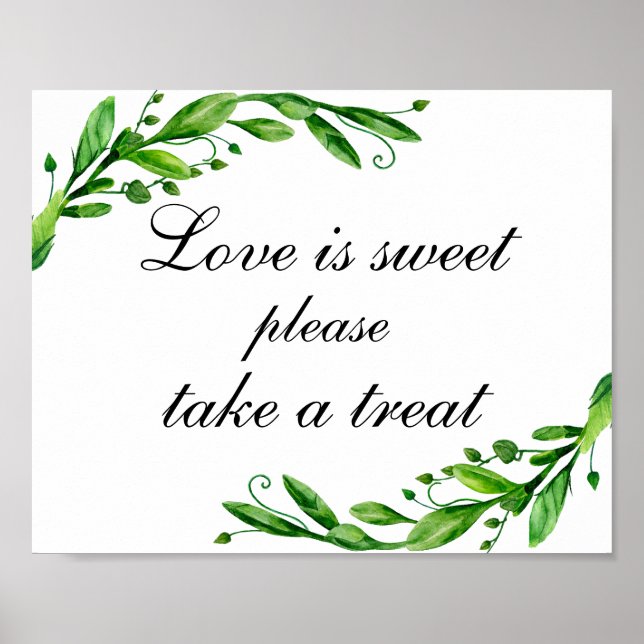 Affiche L'amour est doux, prenez une friandise imprimée. P (Devant)
