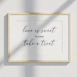 Affiche L'amour est doux, prenez une friandise. Mariage en