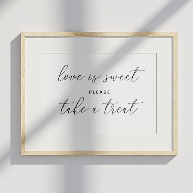 Affiche L'amour est doux, prenez une friandise. Mariage en (Créateur téléchargé)