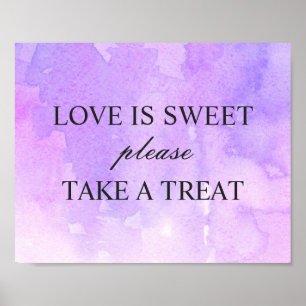 Affiche L'amour est doux, prenez une friandise. Mariage li