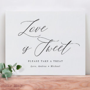 Affiche L'amour est doux signe Mariage Élégante calligraph