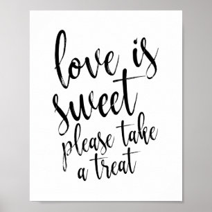Affiche L'amour est doux, s'il vous plaît prenez une frian