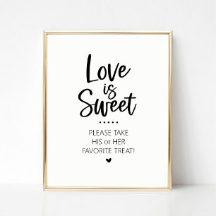 Affiche L'amour est doux Son et Sa Barre de Bonbons Signet