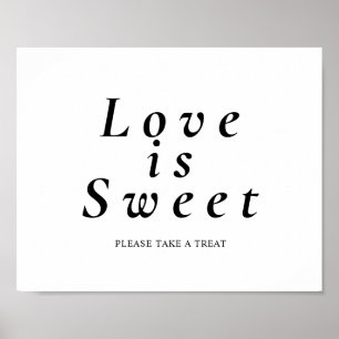 Affiche L'amour est doux, veuillez prendre un panneau de t