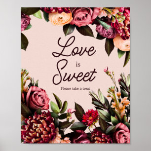 Affiche L'amour est doux, veuillez prendre une friandise
