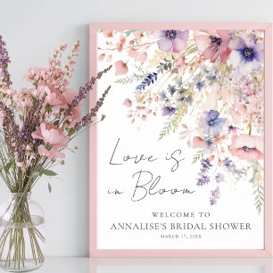 Affiche L'amour est en fleurs : panneau pour une fête de m