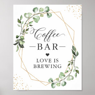Affiche L'AMOUR EST EN TRAIN DE BRISER Barre de café Euc