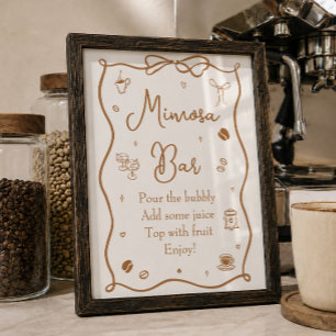 Affiche L'amour est en train de préparer un Bar à Mimosa p