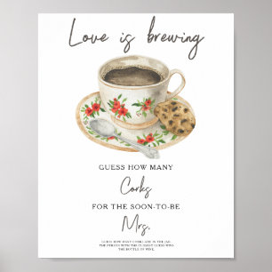 Affiche L'amour est en train de se préparer Baby shower Co