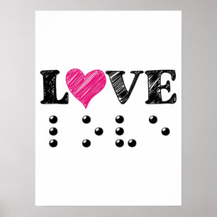 Affiche L'amour est le braille aveugle