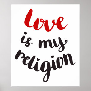 Affiche L'amour est ma religion