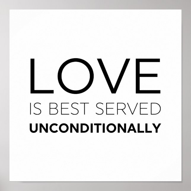 Affiche L'Amour Est Mieux Servi Sans Condition (Devant)