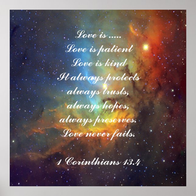 Affiche L'amour est patient Corinthiens (Devant)