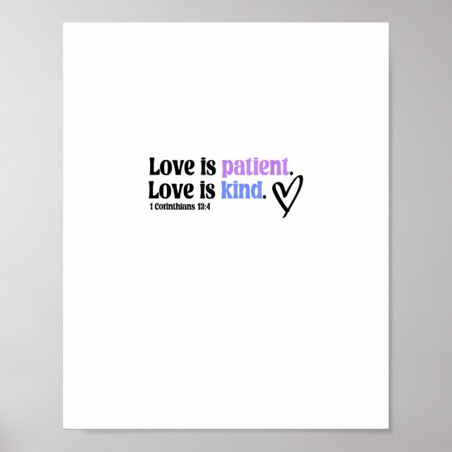 Affiche L'amour est patient et gentil Appel intemporel (Devant)