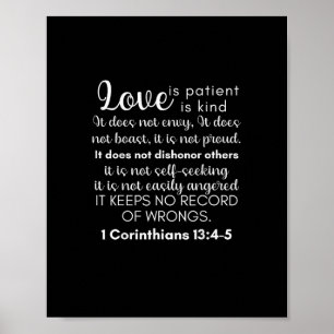 Affiche L'amour est patient, l'amour est doux Corinthiens
