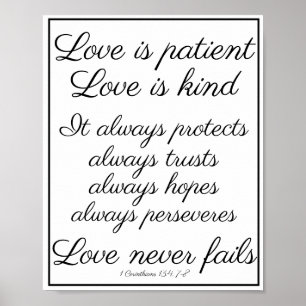 Affiche L'amour est patient, l'amour est gentil