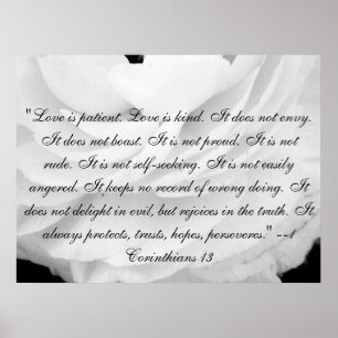 Affiche L'amour est patient. L'amour est gentil.