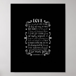 Affiche L'amour est patient, l'amour est gentil Citation c