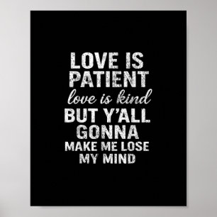 Affiche L'amour est patient, l'amour est gentil Citation d