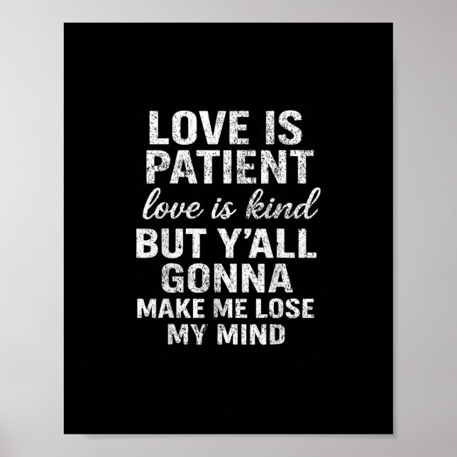 Affiche L'amour est patient, l'amour est gentil Citation d (Devant)