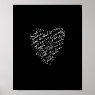Affiche L'amour est patient, l'amour est gentil, inspirati